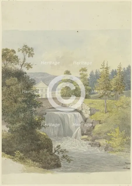 Waterfall in Wilhelmstal near Eisenach, c1790-1794. Creator: Georg Melchior Kraus.