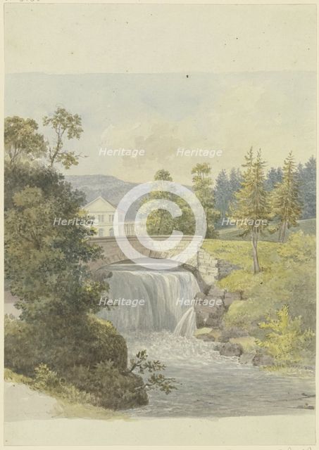 Waterfall in Wilhelmstal near Eisenach, c1790-1794. Creator: Georg Melchior Kraus.
