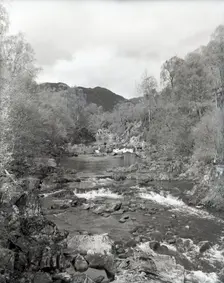 Waterfall, possibly at Glen Affric in Scotland, c1955. Creator: Arthur Charles Kirby Ware