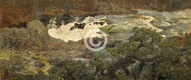 Waterfall, Porjus, 1915. Creator: Helmer Osslund.