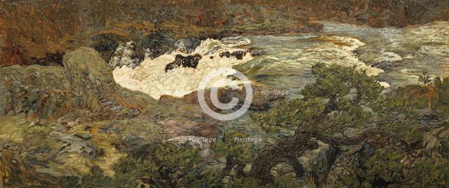 Waterfall, Porjus, 1915. Creator: Helmer Osslund.