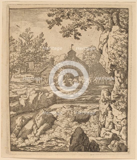Waterfall, probably c. 1645/1656. Creator: Allart van Everdingen.