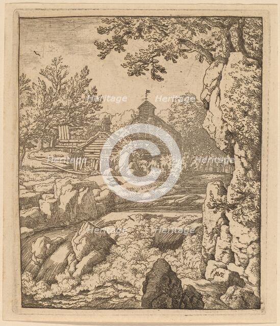 Waterfall, probably c. 1645/1656. Creator: Allart van Everdingen.