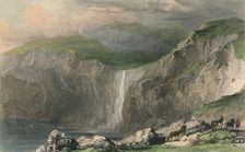 Waterfall & Stone Quarry, Near Boscastle 1832. Artist: William Alexander Le Petit