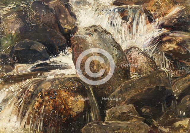 Waterfall Study, Eggedal, late 19th century. Creator: Ernst Josephson.