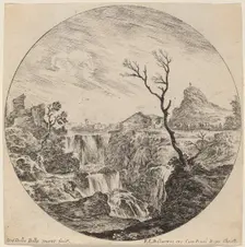 Waterfall with Three Tiers, 1646. Creator: Stefano della Bella