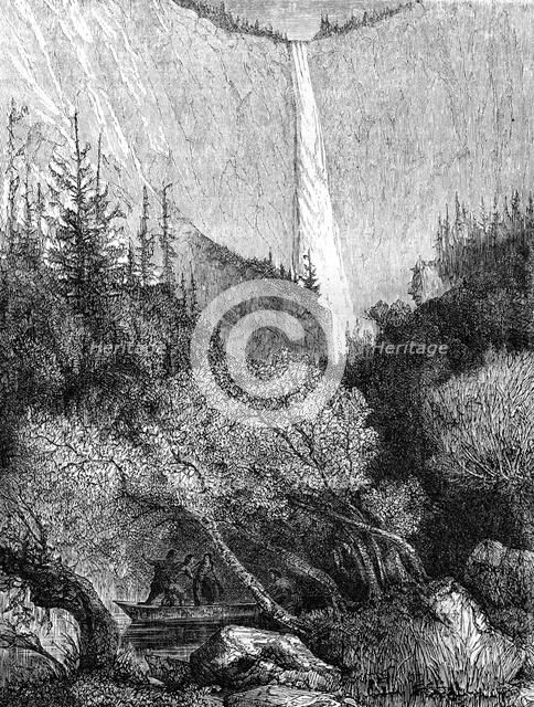'Waterfall', Yosemite National Park, California, 19th century.Artist: Paul Huet