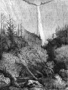 Waterfall Yosemite National Park, California, 19th century.Artist: Paul Huet