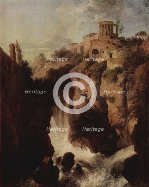 Waterfalls in Tivoli, 1755. Creator: Christian Wilhelm Ernst Dietrich.