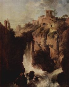 Waterfalls in Tivoli, 1755. Creator: Christian Wilhelm Ernst Dietrich