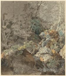 Waterfalls in a Mountain Forest, 1797. Creator: Johann Georg von Dillis