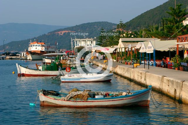 Waterfront at Sami, Kefalonia, Greece. Creator: Peter Thompson.