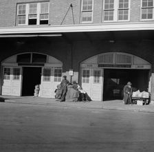Waterfront fruit market, Washington, D.C., 1942. Creator: Gordon Parks