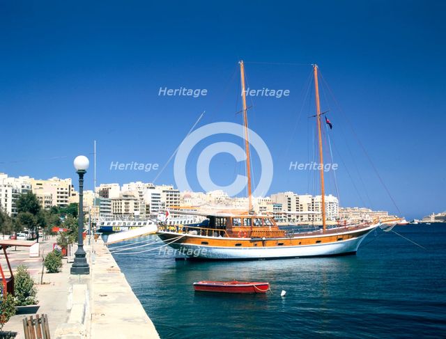 Waterfront of Sliema, Malta. Creator: Peter Thompson.