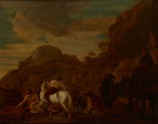 Watering Horses, 17th-18th centuries. Creator: Unknown
