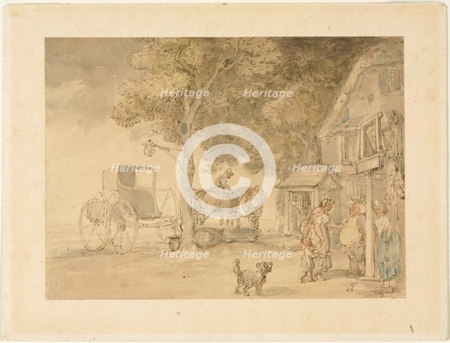 Watering Horses. Creator: Thomas Rowlandson (British, 1756-1827).