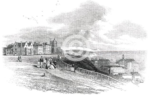 Watering-Places of England - Folkestone, Kent, 1850. Creator: Edmund Evans.