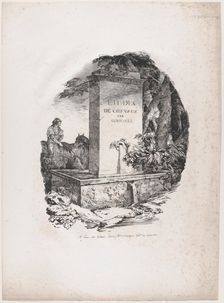 Watering Trough, Title Page of "Studies of Horses" (Etudes de Chevaux), 1822. Creator: Theodore Gericault