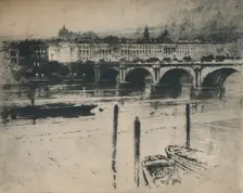 Waterloo Bridge 1927. Creator: Percy Robertson