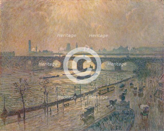 'Waterloo Bridge - A Rainy Day', c1917. Artist: Emile Claus.
