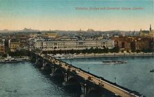 Waterloo Bridge and Somerset House, London c1910