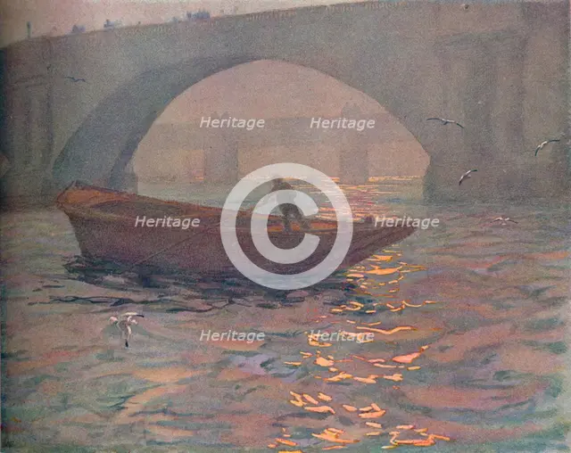 'Waterloo Bridge', c1910. Artist: Edward Louis Lawrenson.