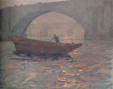 Waterloo Bridge c1910. Artist: Edward Louis Lawrenson