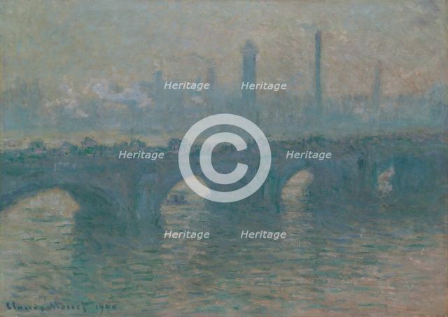 Waterloo Bridge, Gray Weather, 1900. Creator: Claude Monet.
