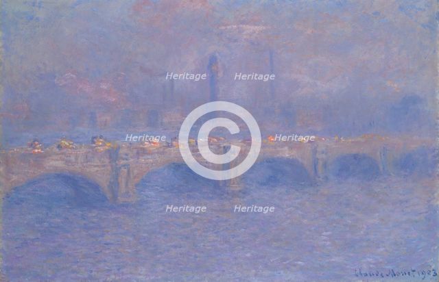 Waterloo Bridge, Sunlight Effect, 1903. Creator: Claude Monet.