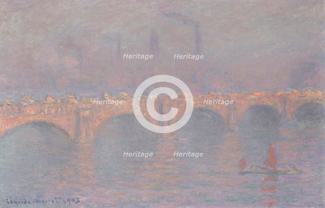 Waterloo Bridge, soleil voilé, 1899-1903. Creator: Monet, Claude (1840-1926).