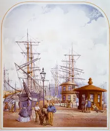 Waterloo Docks, Liverpool, 1864. Creator: William Gawin Herdman