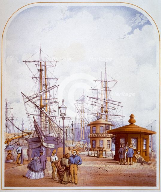 Waterloo Docks, Liverpool, 1864. Creator: William Gawin Herdman.