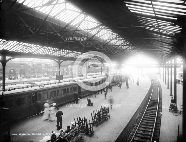 Waterloo Station, York Road, Lambeth, London, c1870-1900. Artist: York & Son