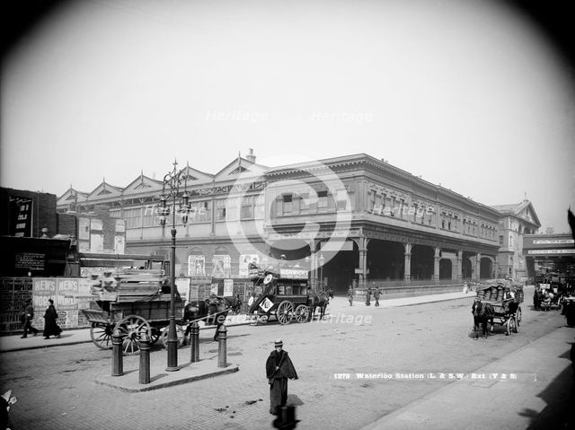 Waterloo Station, York Road, Lambeth, London, c1870-1900. Artist: York & Son