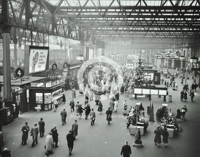 Waterloo Station, Lambeth, London, 1960. Artist: Unknown.