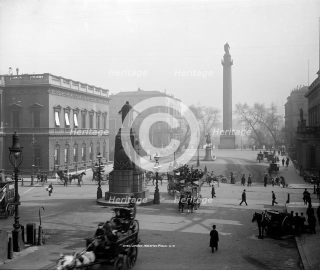 Waterloo Place, London, after 1881. Artist: Unknown