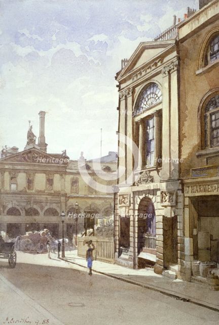 Watermen's and Lightermen's Hall, St Mary at Hill, City of London, 1888.                   Artist: John Crowther