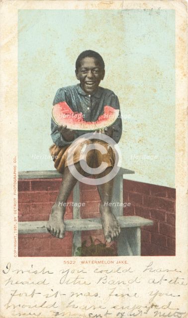 Watermelon Jake, 1901. Creator: Detroit Publishing Company.