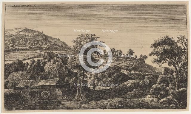 Watermill at the Foot of a Hill. Creator: Anthonie Waterloo.