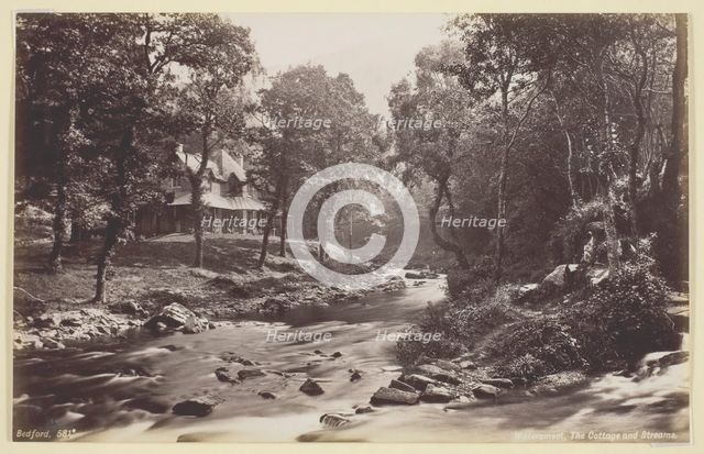 Watersmeet, The Cottage and Streams, 1860/94. Creator: Francis Bedford.