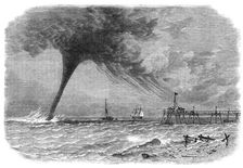 Waterspout seen off Worthing on Sunday, August 21, 1864. Creator: Unknown
