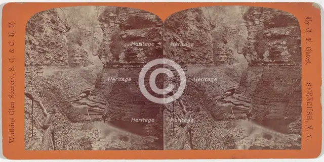 Watkins Glen Scenery, Spiral Gorge, c. 1860. Creator: George F. Gates.