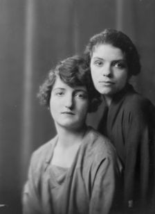 Watson, Ruth, Miss, and unidentified woman, portrait photograph, 1915. Creator: Arnold Genthe