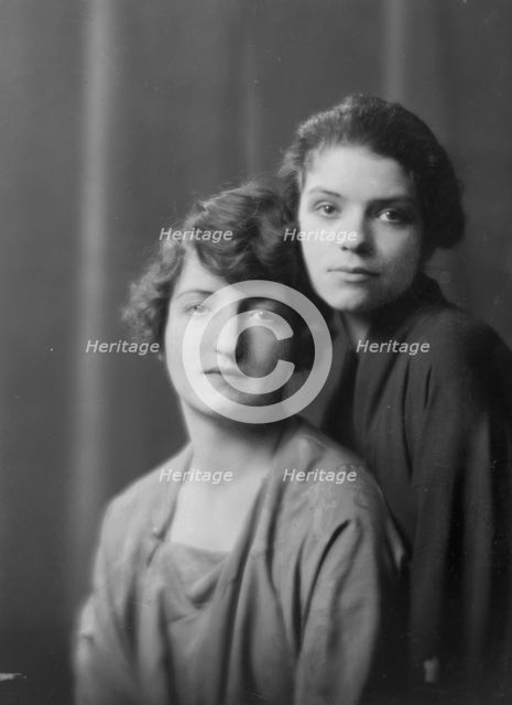 Watson, Ruth, Miss, and unidentified woman, portrait photograph, 1915. Creator: Arnold Genthe.