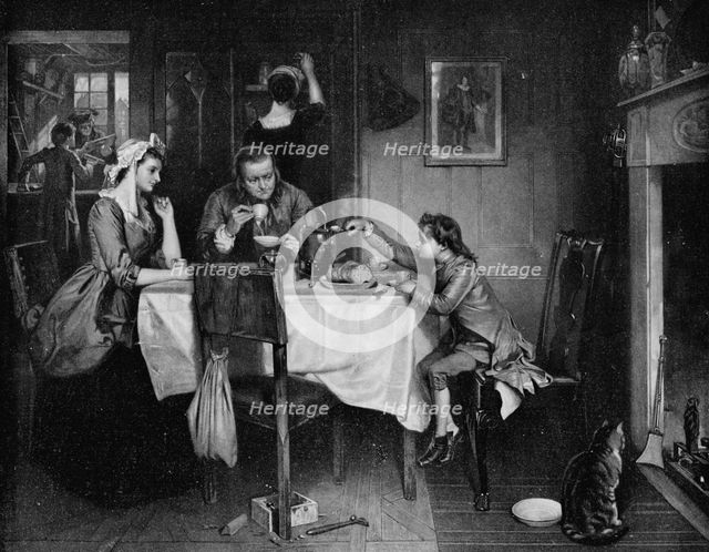 'Watt Discovering Condensation of Steam', c1884, (1917). Artist: Marcus Stone.