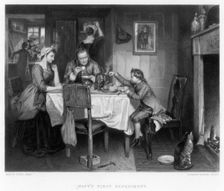 Watt's First Experiment 18th century, (c1870). Creator: Herbert Bourne