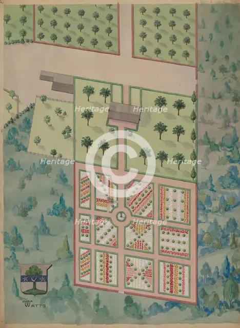 Watts Estate and Garden, c. 1936. Creator: Helen Miller.