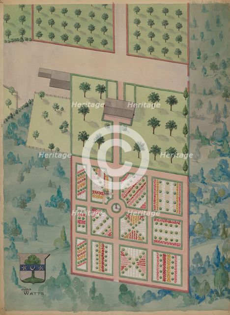 Watts Estate and Garden, c. 1936. Creator: Helen Miller.