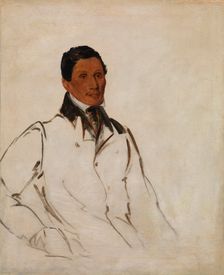 Waun-naw-con, The Dish (John W. Quinney), a Missionary Preacher, 1836. Creator: George Catlin
