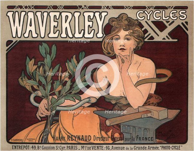 Waverley Cycles, 1896. Artist: Mucha, Alfons Marie (1860-1939)
